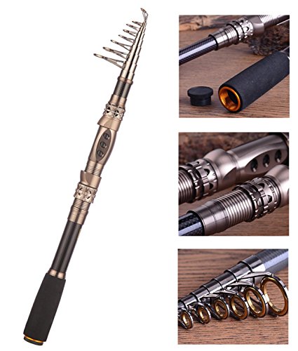 🎣 Super Canne à Pêche Télescopique – Portable, Voyage, Pôle Spinning (2,70m)