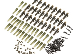 Set Lead Clips Tail Tubes en Caoutchouc Lixada